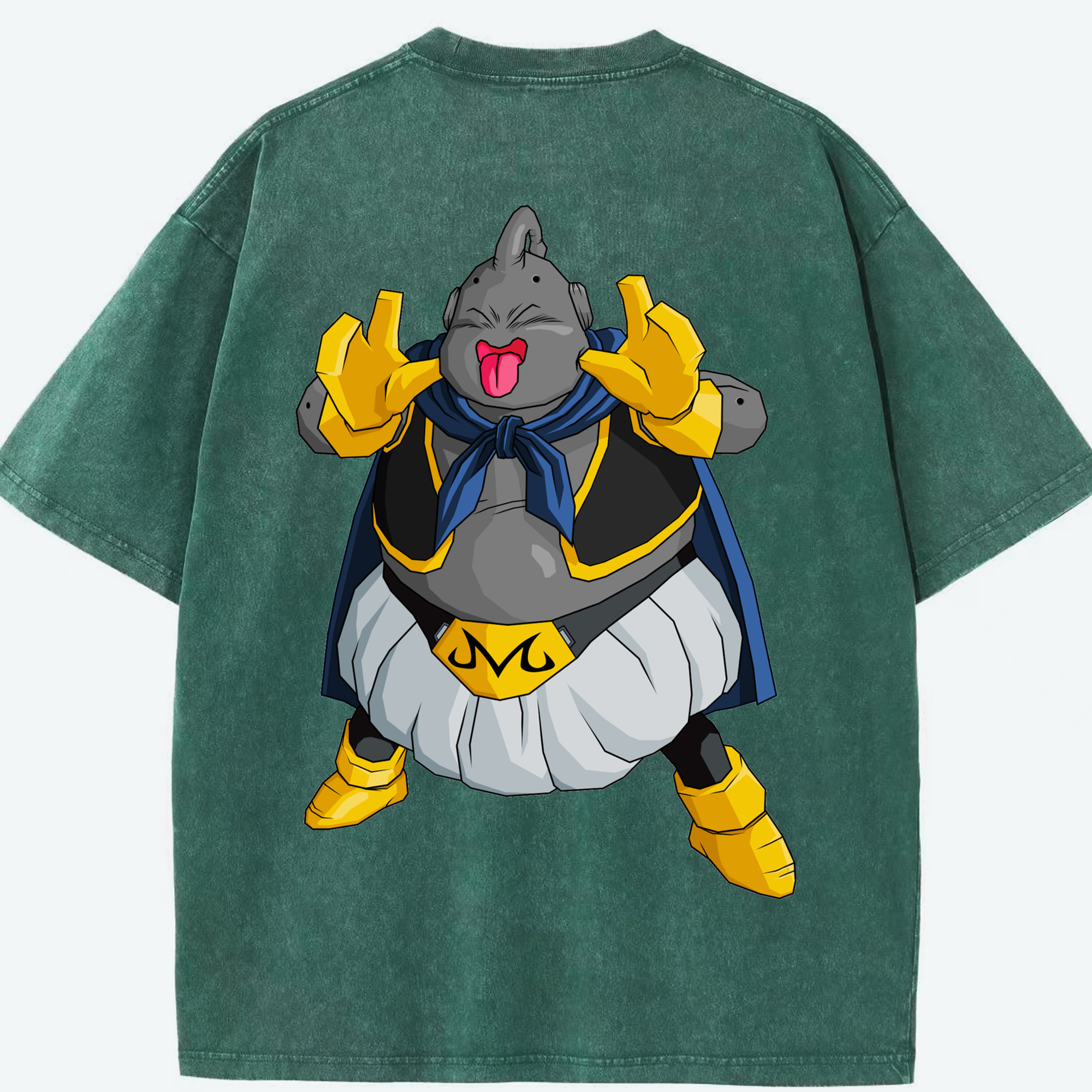 （画像用） ドラゴンボール 魔人ブウ DRAGON BALL Majin Buu 綿100% ヴィンテージ風 半袖Tシャツ（背面プリント）